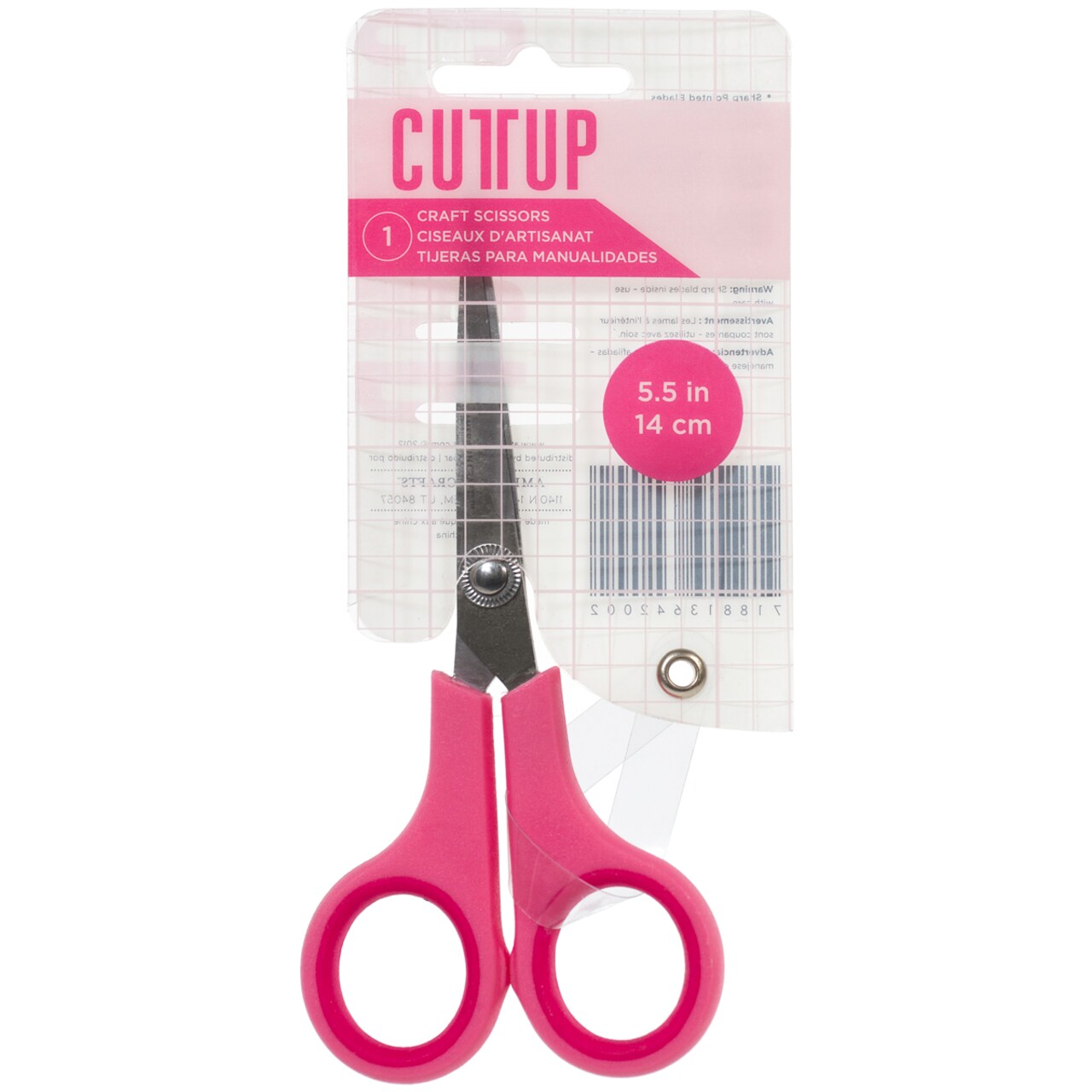 Cutup Fine Tip Craft Scissors 5.5-Pink